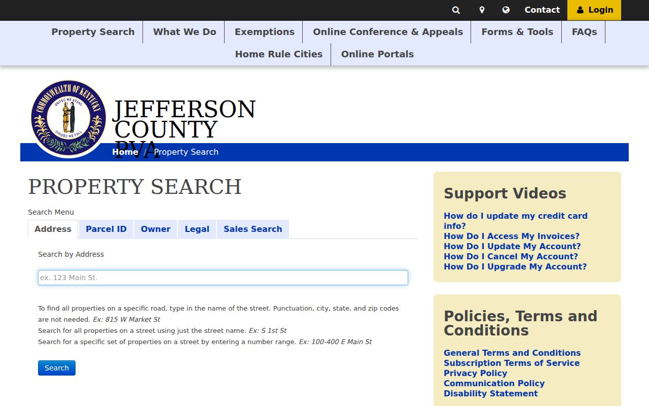 Jefferson County residents directory PVA property search